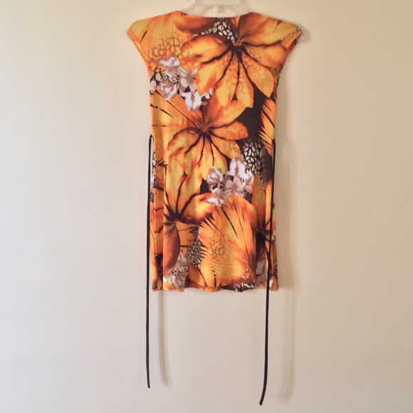 🐬 CLEARANCE ITEM: Viva You Floral Tunic Blouse with Tie-Back Bow - Picture 6 of 6